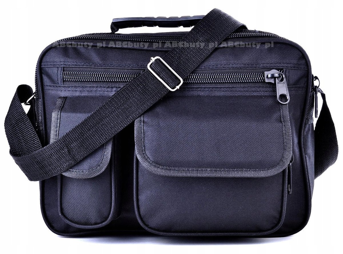 Czarna TORBA MĘSKA NA Ramię BAGAŻ PODRĘCZNY Jedzenie do Pracy TECZKA Kabura