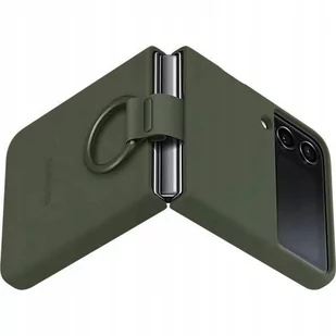 Samsung Obudowa dla telefonów komórkowych Galaxy Z Flip 4 Silicone Cover with ring EF-PF721TGEGWW Zielony - Etui i futerały do telefonów - miniaturka - grafika 1