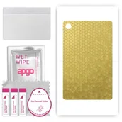 Akcesoria do tabletów i e-booków - folia naklejka skórka strukturalna na TYŁ do TCL Tab 10 FHD 4G - Plaster Miodu Złoty - apgo SKINS - miniaturka - grafika 1