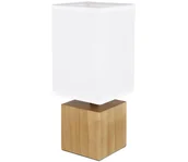 Lampy stojące - Globo 21628W - Lampa stołowa VALENTINO 1xE27/7W/230V biała/brązowa - miniaturka - grafika 1