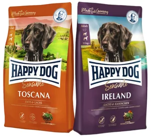 Happy Dog Supreme Toscana 12,5kg + Happy Dog Supreme Sensible Irland 12,5kg + MACED Kość Wędzona Prasowana 11 cm - Sucha karma dla psów - miniaturka - grafika 2