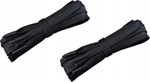 WOSKOWANE Szerokie Sznurowadła CZARNE Sznurówki 160 cm PŁASKIE 8 mm G16-16 - Akcesoria obuwnicze - miniaturka - grafika 1