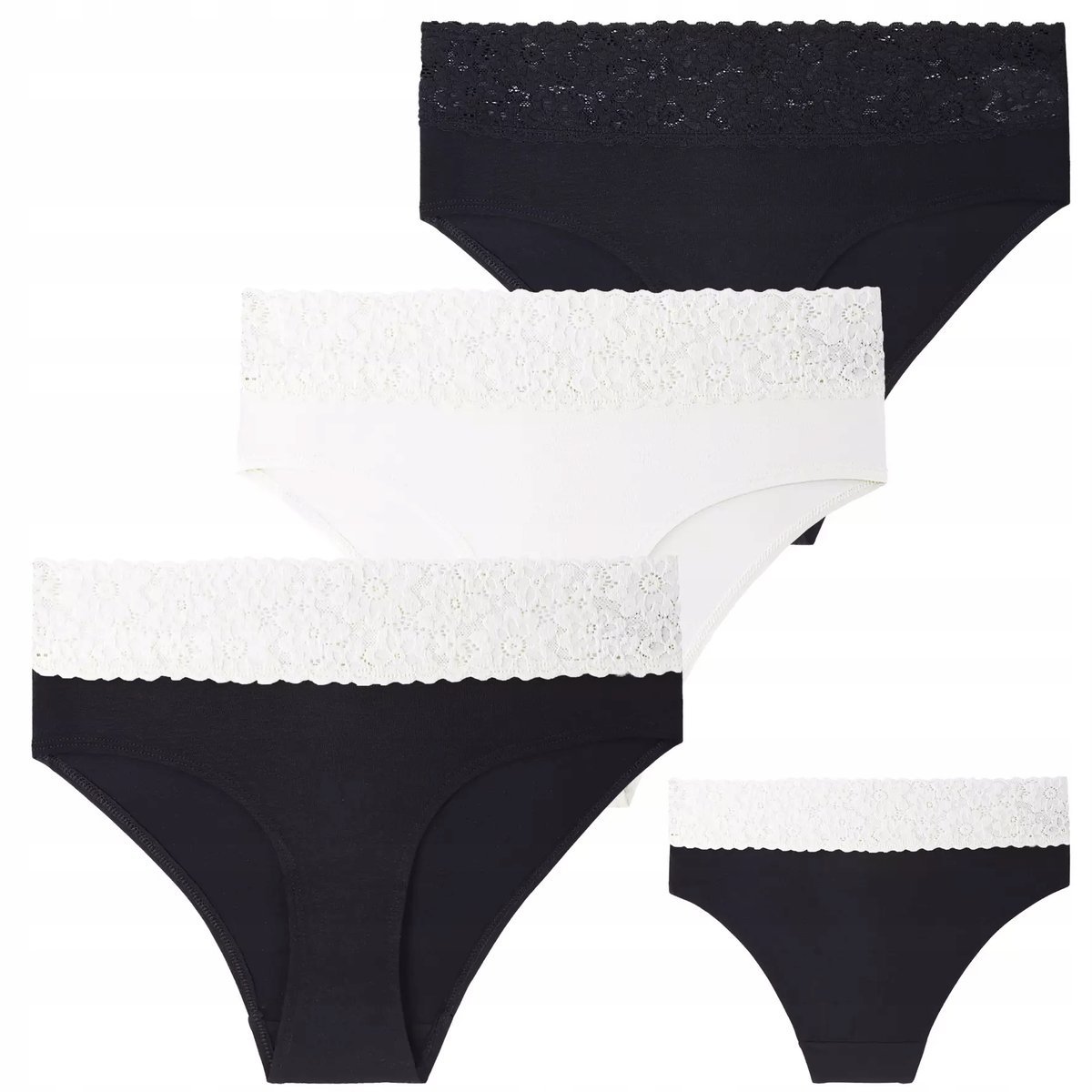 3X Figi Damskie Wiskozowe Maxi Bikini Subtelne Komfortowe Wygodne Moraj L