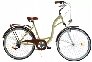 Rower Dallas City Alu 26" 7spd - krem z brązem - Rowery - miniaturka - grafika 2