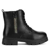 Buty dla dziewczynek - Trzewiki DeeZee CF2877-2 Czarny - miniaturka - grafika 1