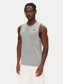 Koszulki sportowe męskie - Under Armour Tank top Tech 1382795 Szary Regular Fit - miniaturka - grafika 1