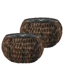 Donice - 2 X Donica Technorattan 43,5x24,5cm Okrągła - miniaturka - grafika 1