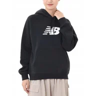 Bluzy damskie - Bluza dresowa damska NEW BALANCE z kapturem bawełna - miniaturka - grafika 1