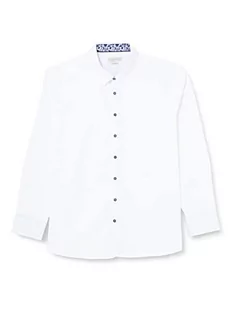 bugatti Męska koszula 9750-38520 z kołnierzem button-down, biała-10, regularna, biały-10, XXL - Koszule męskie - miniaturka - grafika 1