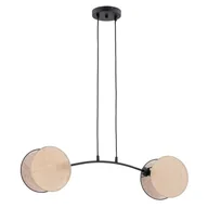 Lampy sufitowe - Motif lampa wisząca 2xE27 czarna/naturalna 1328/2 - miniaturka - grafika 1