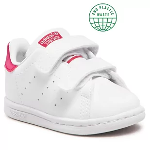 Adidas Buty Stan Smith Cf 1 FX7538 Ftwwht/Ftwwht/Bopink - Buty dla chłopców - miniaturka - grafika 1