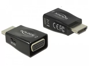 Delock 65902 adapter HDMI-A Male > VGA female screwless adapter Digital/ekran/video,,,,, 65902 65902 - Adaptery i przejściówki - miniaturka - grafika 1