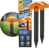Zwalczanie i odstraszanie szkodników - NO PEST Solarny Ultradźwiękowy Odstraszacz Kretów 2 szt Thor Hammer Odstraszacz na Krety Nornice Węże do 1800 m - miniaturka - grafika 1