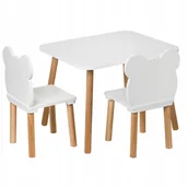 Zestawy mebli dla dzieci - Zestaw mebli dla dzieci ,stolik 50/60 cm i dwa krzesełka misie - miniaturka - grafika 1