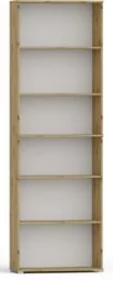 Regał Pola 215x80 Dąb Artisan, szeroki 80 cm, 6 półek na książki i segregatory - Regały - miniaturka - grafika 1