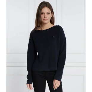 Tommy Hilfiger Sweter STITCH OPEN | Regular Fit - Swetry damskie - miniaturka - grafika 1