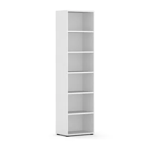 Biblioteka INTEGRO wyższa, 2300 x 600 x 400 mm, 5 półek, biały - Meblościanki - miniaturka - grafika 1