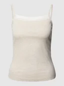 Koszulki i topy damskie - Top na ramiączkach z obszyciem z koronki - miniaturka - grafika 1