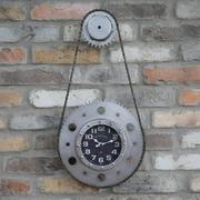 Dekoracje domu - Zegar ścienny industrialny ŁAŃCUCH - miniaturka - grafika 1