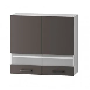 Górna szafka kuchenna z przeszklonym paskiem szara H6-K24 - Szafki kuchenne Górna szafka kuchenna z przeszklonym paskiem szara H6-K24 - Szafki kuchenne - miniaturka - grafika 1