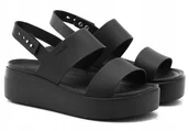 Sandały damskie - Sandały Damskie Crocs Brooklyn Czarne 206453 Rozmiar 38.5 - miniaturka - grafika 1