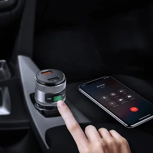Ugreen ładowarka samochodowa Quick Charge 3.0 2x USB transmiter FM Bluetooth czarno-szary (60283) - Ładowarki samochodowe - miniaturka - grafika 2