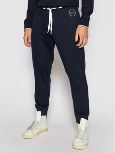 Spodnie sportowe męskie - Armani Exchange Spodnie dresowe 8NZP91 Z9N1Z 1510 Granatowy Regular Fit - grafika 1