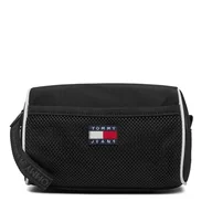 Kosmetyczki, organizery i kuferki - Kosmetyczka Tommy Jeans Tjw Heritage Washbag AW0AW15831 Czarny - miniaturka - grafika 1