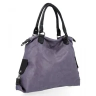 Torebki damskie - Uniwersalna Torebka Shopper Bag firmy Hernan HB0135 Fioletowa - miniaturka - grafika 1