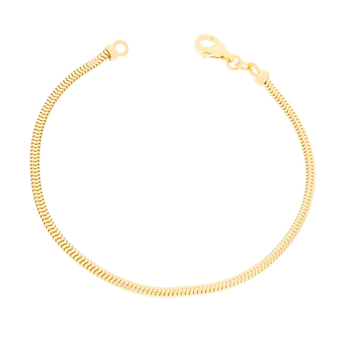 Złota bransoletka pełna snake 19 cm pr. 585