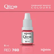 Pozostałe akcesoria kosmetyczne - Pigment do makijażu permanentnego ust Bioevolution Red 760 Qline Pro 5ml - miniaturka - grafika 1