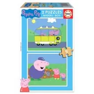 Puzzle - G3 Puzzle 2x9 Świnka Peppa drewniane) Nowa - miniaturka - grafika 1