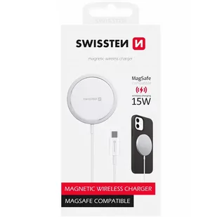 SWISSTEN Biała Bezprzewodowa ładowarka indukcyjna MagStick 15W - Ładowarki do telefonów - miniaturka - grafika 4