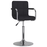 Krzesła - vidaXL Krzesło stołowe, czarne, tapicerowane tkaniną - miniaturka - grafika 1