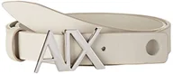 Paski - Armani Exchange Damski styl casual, pasek z logo, Aura, bardzo duży, Aura, XL - miniaturka - grafika 1