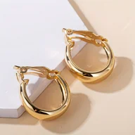 Inne - TEMU para eleganckich i prostych kolczyków w naturalnym stylu dla mężczyzn i kobiet, bez konieczności przekłuwania, odpowiednie na podróże i imprezy, - miniaturka - grafika 1