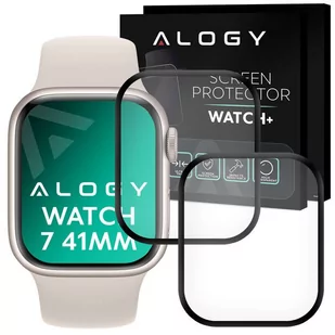 2x Elastyczne Szkło 3D Alogy do Apple Watch 7 41mm Black - Akcesoria do smartwatchy - miniaturka - grafika 1