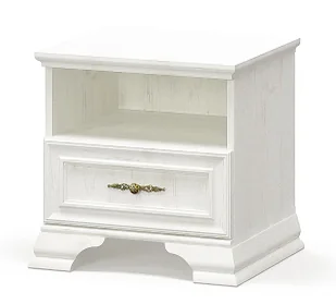 Biała szafka nocna z szufladą C4-E52 - Szafki nocne Biała szafka nocna z szufladą C4-E52 - Szafki nocne - miniaturka - grafika 1
