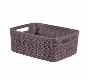 Brązowofioletowy koszyk Curver Jute, 5 l - Kosze wiklinowe - miniaturka - grafika 1