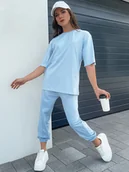Dresy damskie - Komplet damski dresowy RIZNA niebieski Dstreet AY1034-M - miniaturka - grafika 1