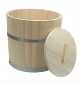 Beczki - Wiadro drewniane z pokrywą do kiszenia kapusty 15L - miniaturka - grafika 1