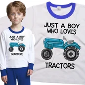Piżamy dla dziewczynek - Piżama dziecięca Chłopak Który Kocha Traktory Dla Rolnika 86/92 - VoloDonum - miniaturka - grafika 1
