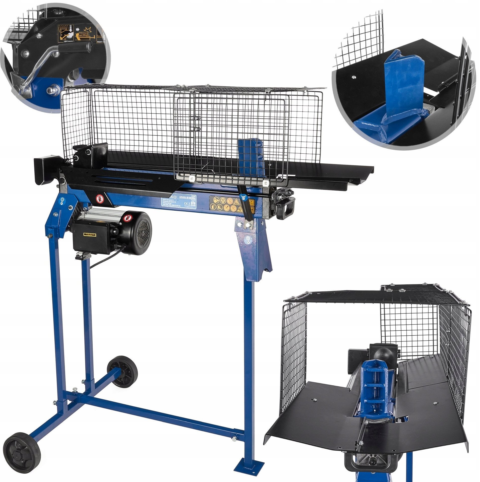 Geko Łuparka do drewna 7T 2200W ze stojakiem 1