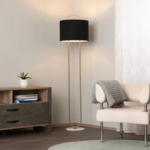 Avonni Lampa podłogowa LM-9112-1E, marmurowa podstawa, tekstylny klosz - Lampy stojące - miniaturka - grafika 1