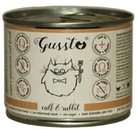 Mokra karma dla kotów - Gussto Świeża Cielęcina z Królikiem 400 g karma dla kota bez zbóż - miniaturka - grafika 1