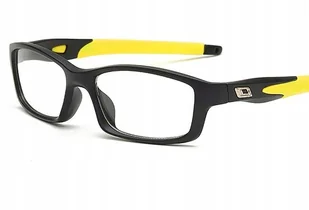 Okulary korekcyjne sportowe żółte minusy -6 - Okulary korekcyjne, oprawki, szkła - miniaturka - grafika 1