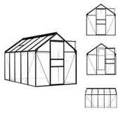 Szklarnie ogrodowe - vidaXL Szklarnia aluminiowa antracytowa 5,89 m² - Szklarnie - miniaturka - grafika 1