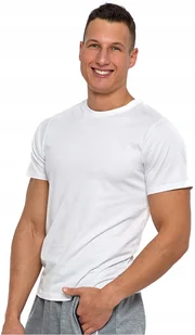 T-Shirt Koszulka Klasyczna Męska Bawełniana Krótki Rękaw Biała Moraj M - Koszulki męskie - miniaturka - grafika 1