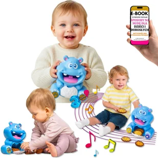 DUMEL Hipcio Interaktywny Liczy Mówi Śpiewa Po Polsku Angielsku PREZENT ŚWIĄTECZNY DLA MAŁEGO DZIECKA + EBOOK-3 - Zabawki interaktywne dla dzieci - miniaturka - grafika 1