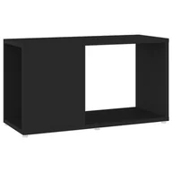 Szafki RTV - vidaXL Szafka pod TV, czarna, 60x24x32 cm, płyta wiórowa - miniaturka - grafika 1